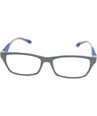 Semi-rimless 6904 SECOND GENERATION Semi-Rimless Flexie Reading Glasses NEW - Z3 Matte Grey Blue - CQ18ESZ0YXD $22.81