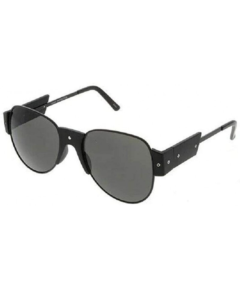 Aviator Futuristic Retro Elegant Luxury Aviator Sunglasses - Black Frame - C418YAK359M $13.97