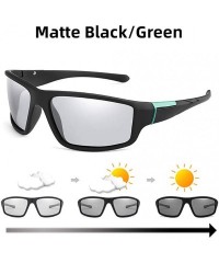 Rimless Photochromic Sunglasses Matte Unisex-Polarized Outdoor Goggles-Shade Glasses - D - C41905Y66RG $24.18