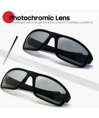 Rimless Photochromic Sunglasses Matte Unisex-Polarized Outdoor Goggles-Shade Glasses - D - C41905Y66RG $24.18