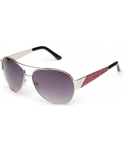 Oval Fashion Oval Designed Colored Temple Sunglasses - Red - CV119VA286Z $11.39