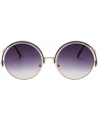 Oversized Women Oversized Round Sunglasses UV400 Lightweight PC Sunglasses Eyewear - Grey - CI1974SZIY0 $14.86