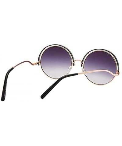 Oversized Women Oversized Round Sunglasses UV400 Lightweight PC Sunglasses Eyewear - Grey - CI1974SZIY0 $14.86