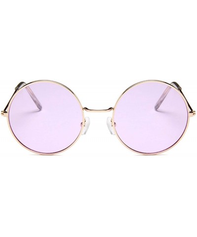 Round Round Small Sunglasses Women Vintage Metal Cheap Sun Glasses Retro Circle Eyewear - Goldgreen - C8197Y7OEWX $28.55