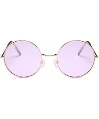 Round Round Small Sunglasses Women Vintage Metal Cheap Sun Glasses Retro Circle Eyewear - Goldgreen - C8197Y7OEWX $28.55