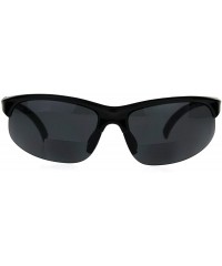 Sport Mens Classic Half Rim Sport Warp Sunglasses with Bifocal Reading Lens (black- 2.25) - CG188LK8WCD $13.43