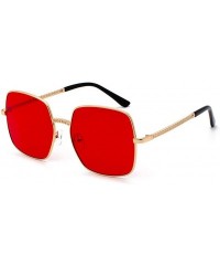 Aviator Sun Glass for Men-Polarized Sunglasses For Women Man Mirrored Lens Fashion Goggle Eyewear - Red - C218XL276W9 $8.06