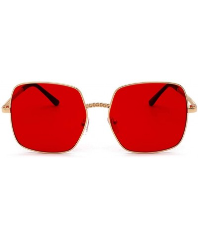 Aviator Sun Glass for Men-Polarized Sunglasses For Women Man Mirrored Lens Fashion Goggle Eyewear - Red - C218XL276W9 $8.06