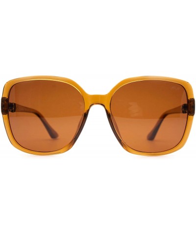 Oversized p675 Trendy Oversized Polarized - for Womens 100% UV PROTECTION - Black-black - CF192TGAMTM $45.68