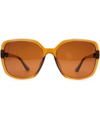 Oversized p675 Trendy Oversized Polarized - for Womens 100% UV PROTECTION - Black-black - CF192TGAMTM $45.68