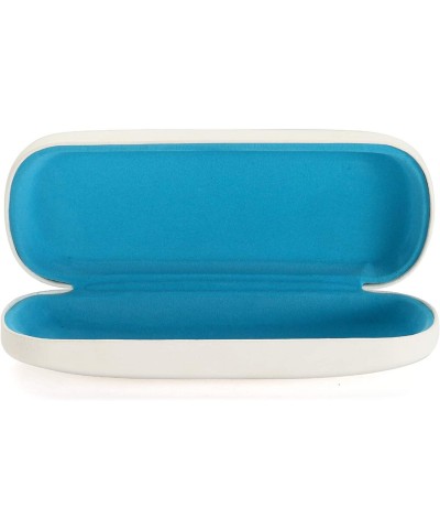 Aviator Glasses Case - Medium Size - Fits Most Glasses and Sunglasses Case - White / Blue - CE12NDWWJQV $8.25