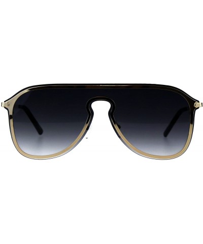 Aviator Designer Style Sunglasses Unisex Retro Keyhole Aviator Fashion Shades - Gold (Smoke) - CT18E7ADCKW $21.16