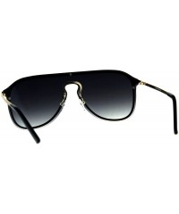 Aviator Designer Style Sunglasses Unisex Retro Keyhole Aviator Fashion Shades - Gold (Smoke) - CT18E7ADCKW $10.72