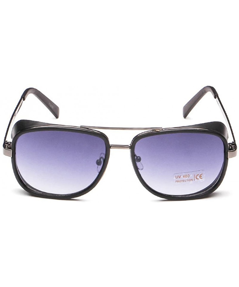 Square Iron Man Tony Sunglasses Unisex Retro Side Shields Steampunk Sunglasses - C2 - CB18GMMHMZW $33.21