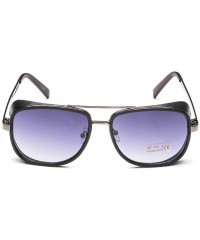 Square Iron Man Tony Sunglasses Unisex Retro Side Shields Steampunk Sunglasses - C2 - CB18GMMHMZW $31.48