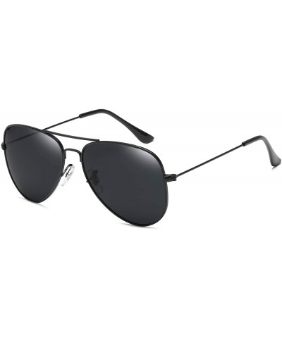 Aviator Polarized Aviator Sunglasses for Men and Women Metal Classic Mens Sunglasses Driving Sun Glasses - CR18G98AS80 $8.18
