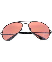 Sport HD Blue Ray Light Blocking Driving Sunglasses - Available in Various Styles - Aviator - Black Frame - CI11KQVLVOT $13.41