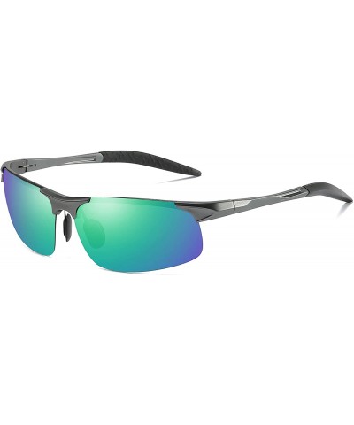 Sport Men Sport Al-Mg Polarized Sunglasses Unbreakable For Driving Cycling Fishing Golf - Grey - CM18STL220K $9.42