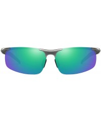 Sport Men Sport Al-Mg Polarized Sunglasses Unbreakable For Driving Cycling Fishing Golf - Grey - CM18STL220K $9.42