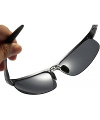 Sport Men Sport Al-Mg Polarized Sunglasses Unbreakable For Driving Cycling Fishing Golf - Grey - CM18STL220K $9.42