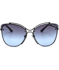 Cat Eye 2019 new sunglasses - rivets double beam sunglasses fashion cat eyes sunglasses ladies - E - C918S8N26KY $46.92