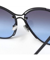 Cat Eye 2019 new sunglasses - rivets double beam sunglasses fashion cat eyes sunglasses ladies - E - C918S8N26KY $46.92