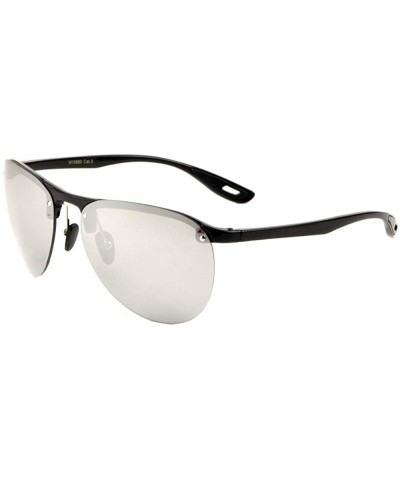 Rimless Rimless Round Lens Light Weight Sunglasses - Grey - CM197Y8KI83 $27.31