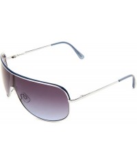 Shield Men's U863 Shield Sunglasses- 70 mm - Silver Blue Frame/Gradient Blue Lens - CG1170NVJYX $39.64