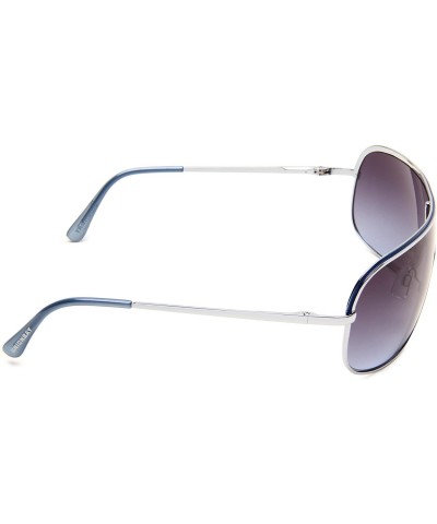 Shield Men's U863 Shield Sunglasses- 70 mm - Silver Blue Frame/Gradient Blue Lens - CG1170NVJYX $39.64