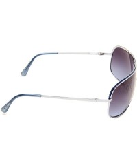 Shield Men's U863 Shield Sunglasses- 70 mm - Silver Blue Frame/Gradient Blue Lens - CG1170NVJYX $22.43