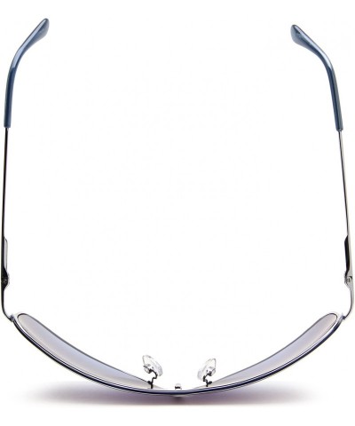 Shield Men's U863 Shield Sunglasses- 70 mm - Silver Blue Frame/Gradient Blue Lens - CG1170NVJYX $39.64