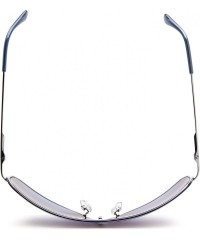Shield Men's U863 Shield Sunglasses- 70 mm - Silver Blue Frame/Gradient Blue Lens - CG1170NVJYX $39.64