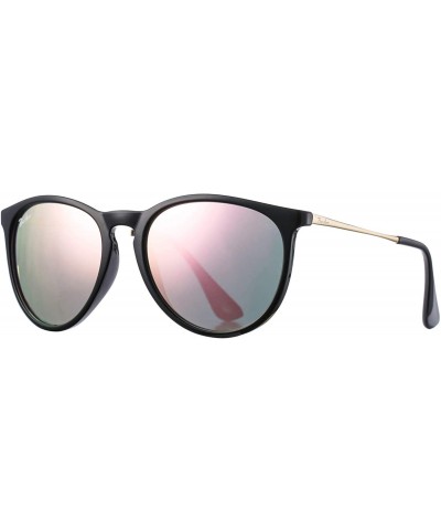 Cat Eye Classic Round Polarized Sunglasses for Women Vintage Brand Designer Style - C718WEDZH60 $23.17