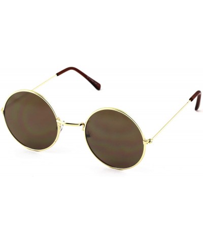 Round Retro Hipster Fashion Small Round Circle Metal Frame Ozzy Elton Color Tint John Lennon Style Sunglasses - CC18QKQKWC7 $...