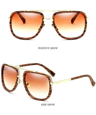 Square Neck Cord Strap Square Sunglasses Mens Outdoor Activities Keep Glasses On - Brown&grey - CA18CYZCCX8 $28.15