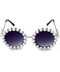 Round Vintage Sunglasses Designer Fashion Oversized - Black - CU18YYWME83 $14.18