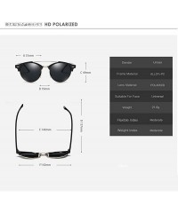 Round Unique round Polarized Sunglasses Men Women Fashion Driving Sunglasses Vintage - Black/Pink - CE1855IY45C $10.73