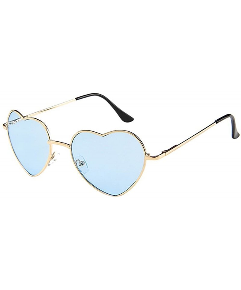 Sport Mens Womens Metal Frame Ladies Heart Shape Sunglasses Lolita Love - 7191a - CN18RS5Z7C2 $9.86