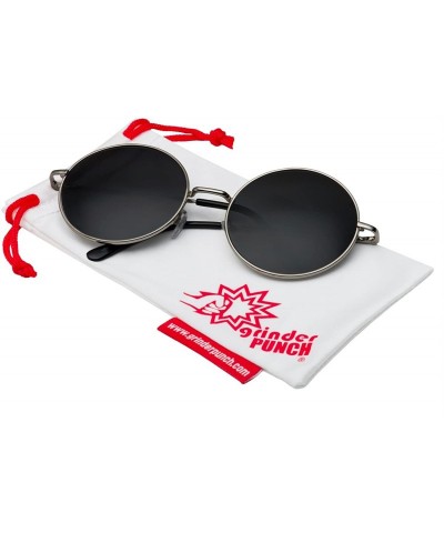 Aviator Oversized Large Round Sunglasses for Women Rainbow Mirrored - Silver - CS1206P1LK3 $19.91