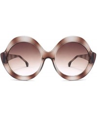 Oversized Oversized Retro Round Sunglasses Candy color Hinge Women Sun Glasses - Double Tea - C818NO03UGM $9.94