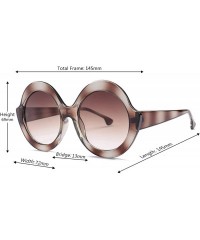 Oversized Oversized Retro Round Sunglasses Candy color Hinge Women Sun Glasses - Double Tea - C818NO03UGM $17.57