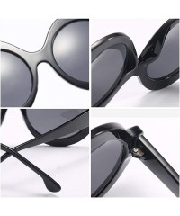 Oversized Oversized Retro Round Sunglasses Candy color Hinge Women Sun Glasses - Double Tea - C818NO03UGM $9.94