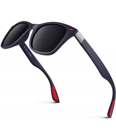 Rectangular Polarized Sunglasses for Men Driving Sun glasses Shades 80's Retro Style Brand Design Square - C118N7X3H7G $23.42