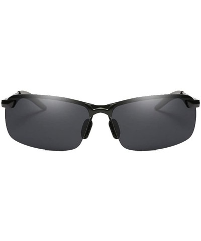 Sport Sport Polarized Sunglasses Mens Driving aviator Sun Glasses men polarized shades - Black/Grey - CA184AC8D8K $7.68