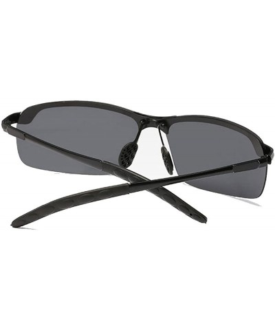 Sport Sport Polarized Sunglasses Mens Driving aviator Sun Glasses men polarized shades - Black/Grey - CA184AC8D8K $7.68