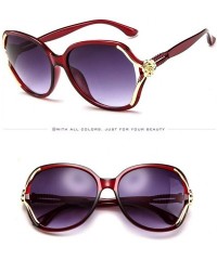 Cat Eye Colored Mens Womens Rose Big Frame Retro Vintage Sunglasses Eyeglasses - Multicolor-c - CH18T964HA8 $17.81