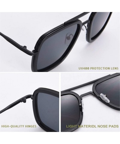 Oversized Sunglasses Men Square Driving Sun Glasses for Male Windproof Shades Women - Zss0002c2 - CM194OKY8UH $19.35