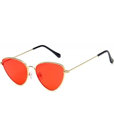 Cat Eye Women Fashion Triangle Cat Eye Sunglasses with Case UV400 Protection Beach - CE18WTWIOO8 $21.65