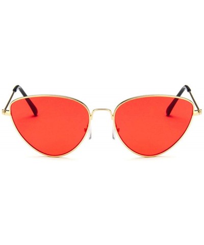 Cat Eye Women Fashion Triangle Cat Eye Sunglasses with Case UV400 Protection Beach - CE18WTWIOO8 $21.65