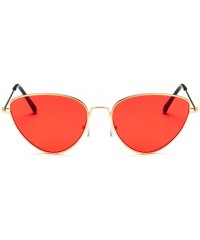Cat Eye Women Fashion Triangle Cat Eye Sunglasses with Case UV400 Protection Beach - CE18WTWIOO8 $39.08
